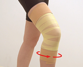 膝 ひざ 膝 ひざ の前十字靭帯のテーピング テーピング 巻き方 バトルウィン